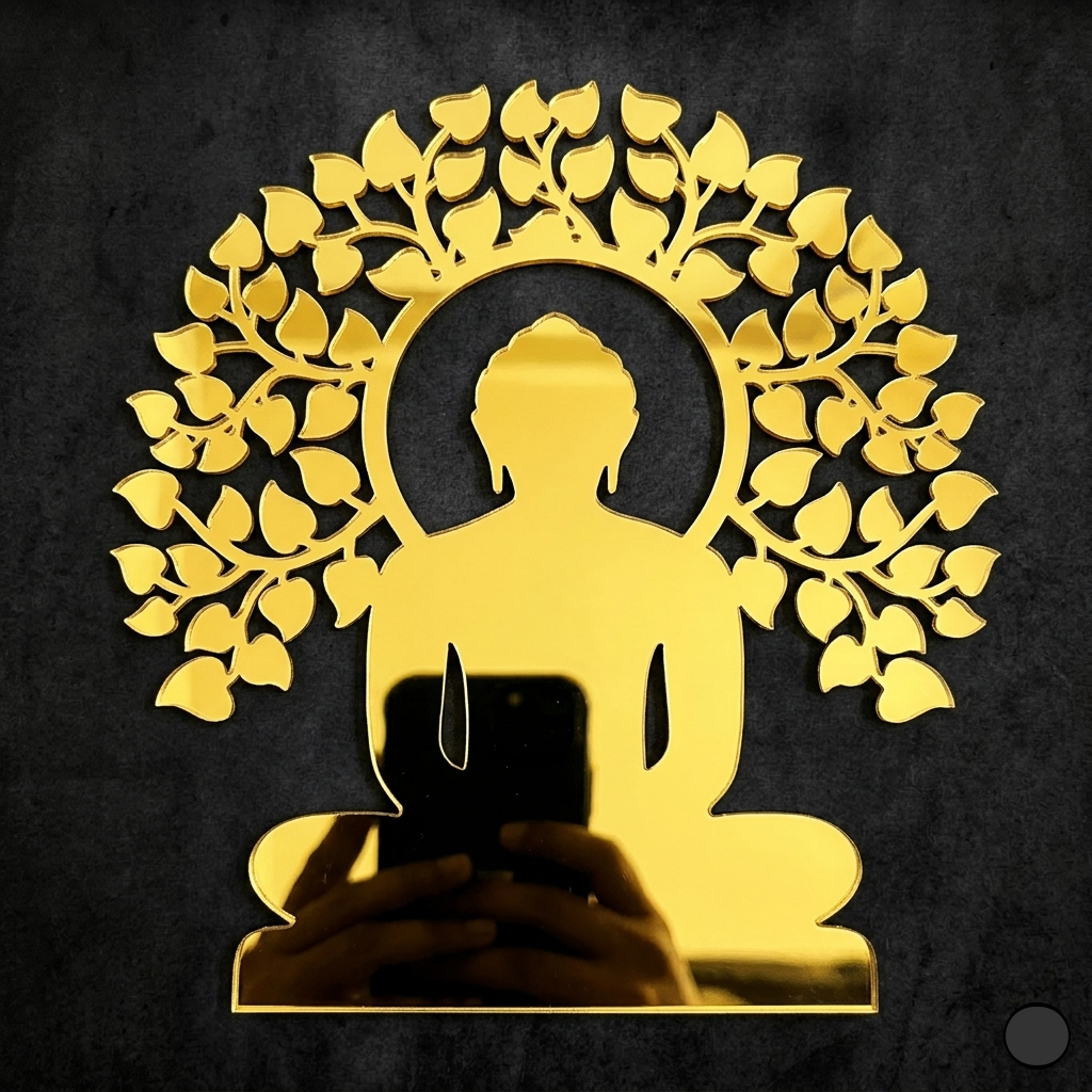 Bhagwan with tree acrylic cutout 3