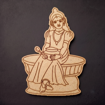 Radha ji MDF Cutout