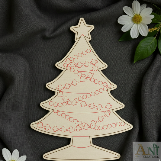 Christmas Tree premarked Cutout MDF Design