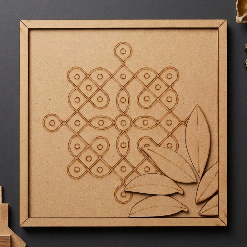 MDF Double Layer Kolam base 2