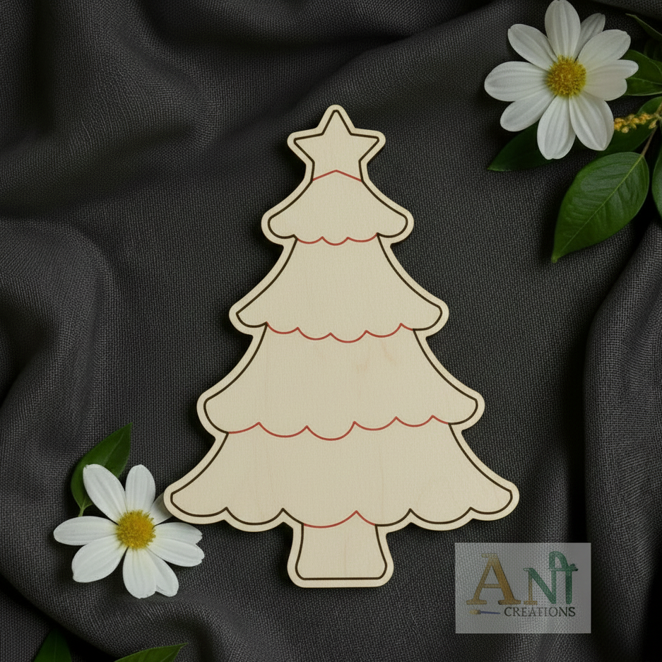 Christmas Tree premarked Cutout 2 MDF Design