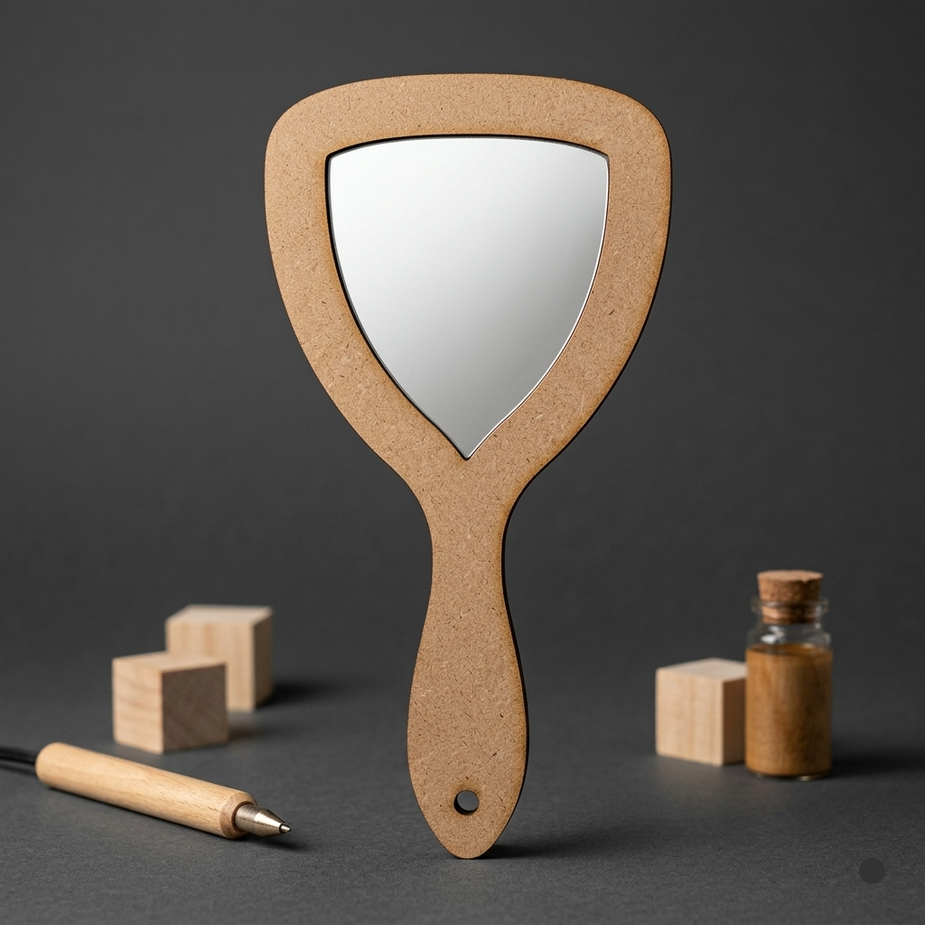 Hand Mirror MDF Cutout 6