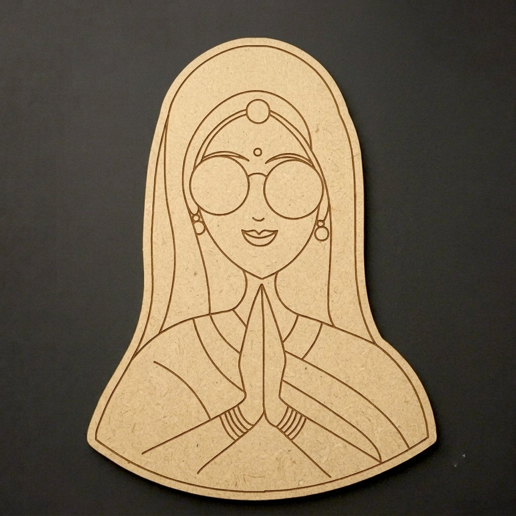 Padharo saa woman 1 MDF Cutout