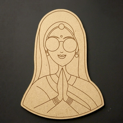 Padharo saa woman 1 MDF Cutout