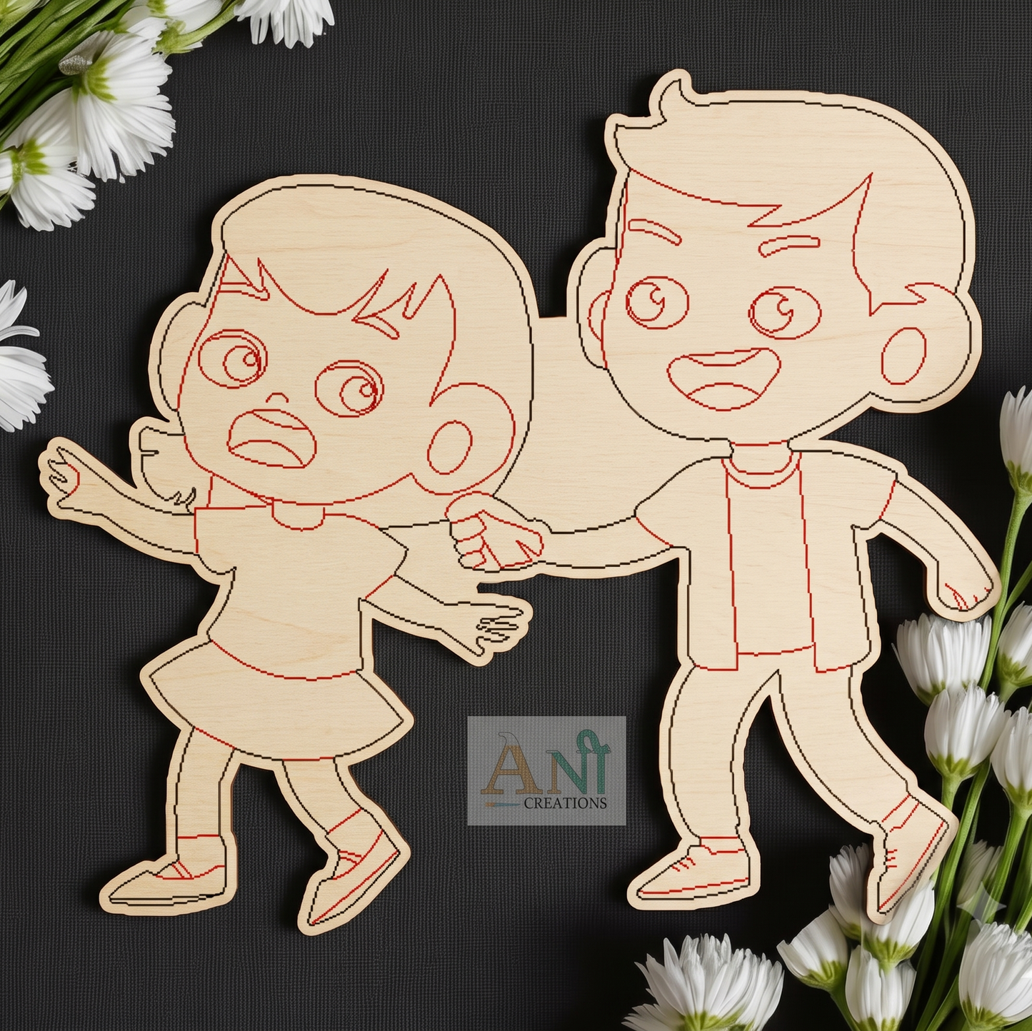 Brother and Sister 1 MDF Cutout