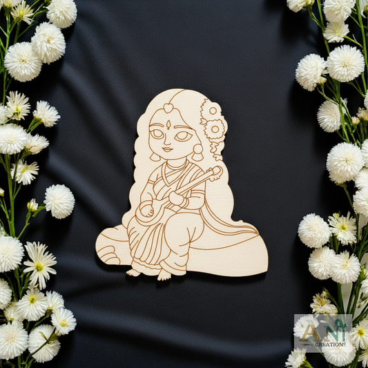 Saraswati ji MDF Cutout