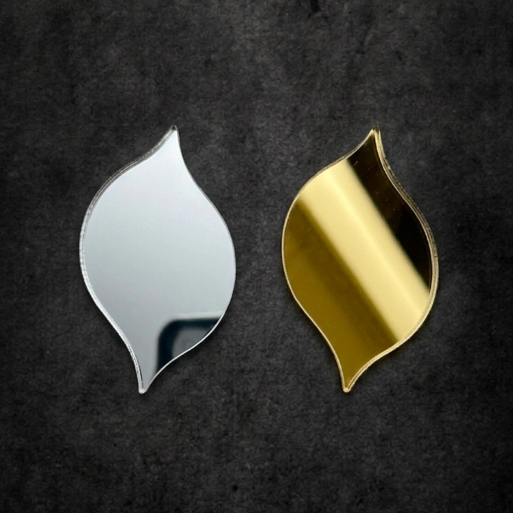 Golden Fancy Shape 4 Acrylic Mirror - 1000 Pcs