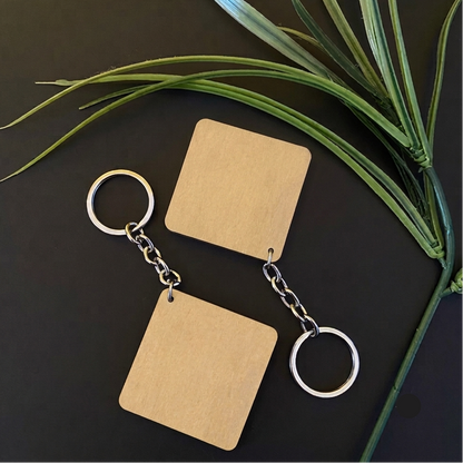 Square Shape Base With 1 Hole Cutout MDF Design