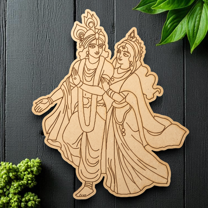 Radha krishna 5 MDF Cutout