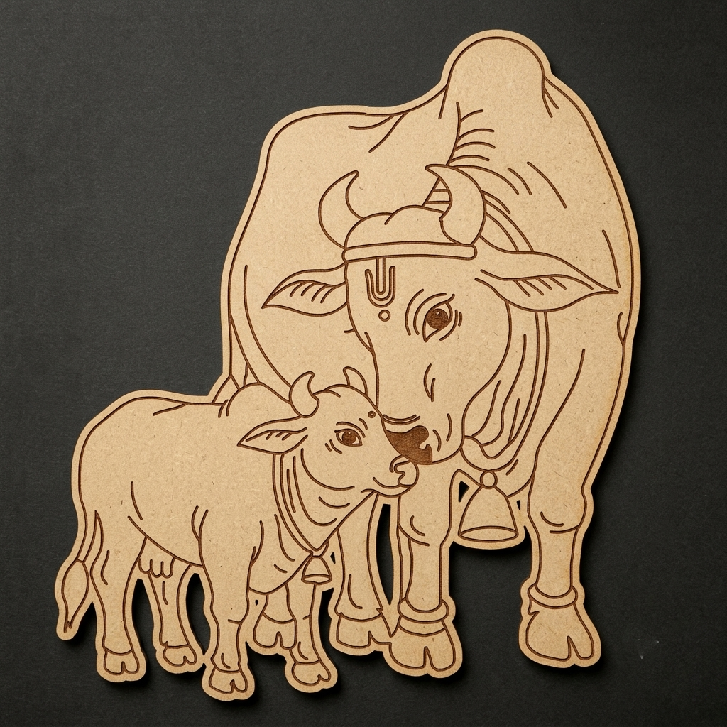 Cow Calf 4 MDF Cutout
