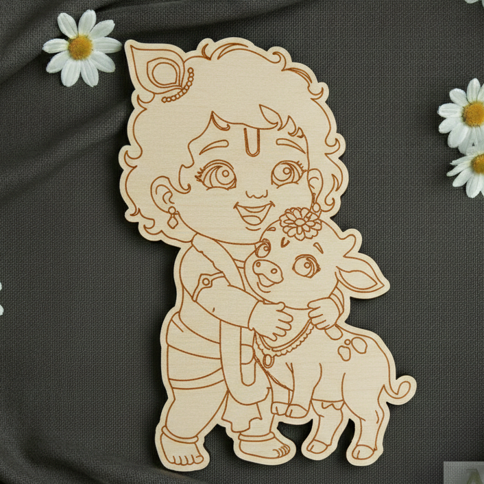 Baby krishna 2 MDF cutout