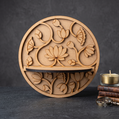 Pichwai Lotus Round T light holder