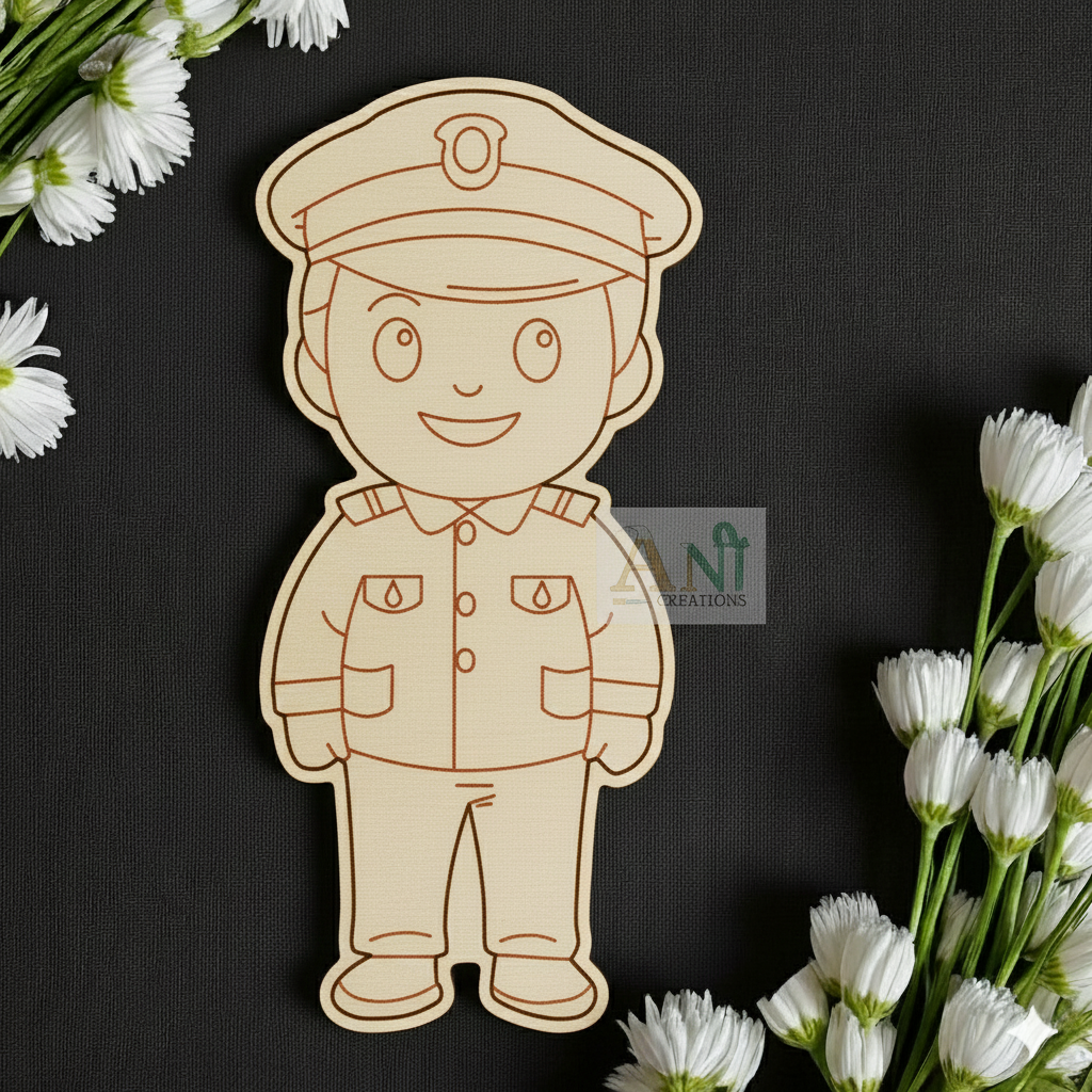 Police Men MDF Cutout