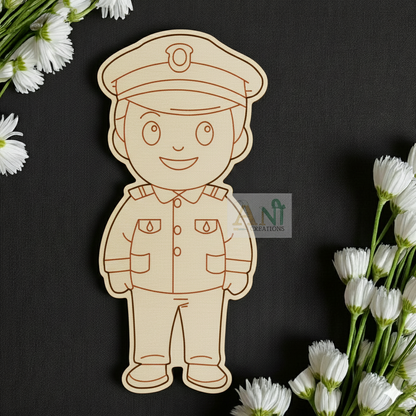 Police Men MDF Cutout