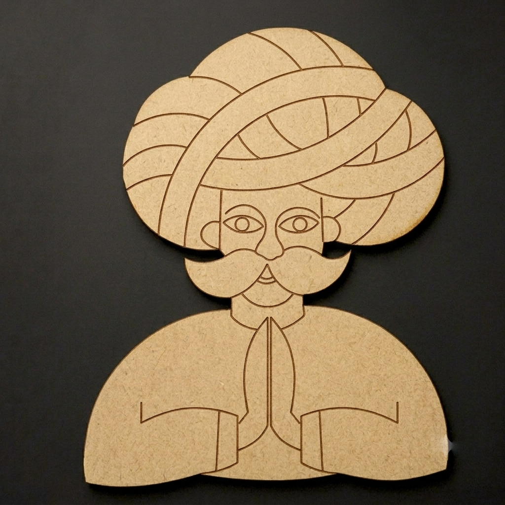 Padharo saa Man 1 MDF Cutout