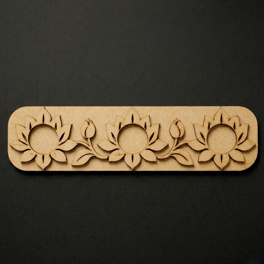 MDF Multiple T Light Diya Holder