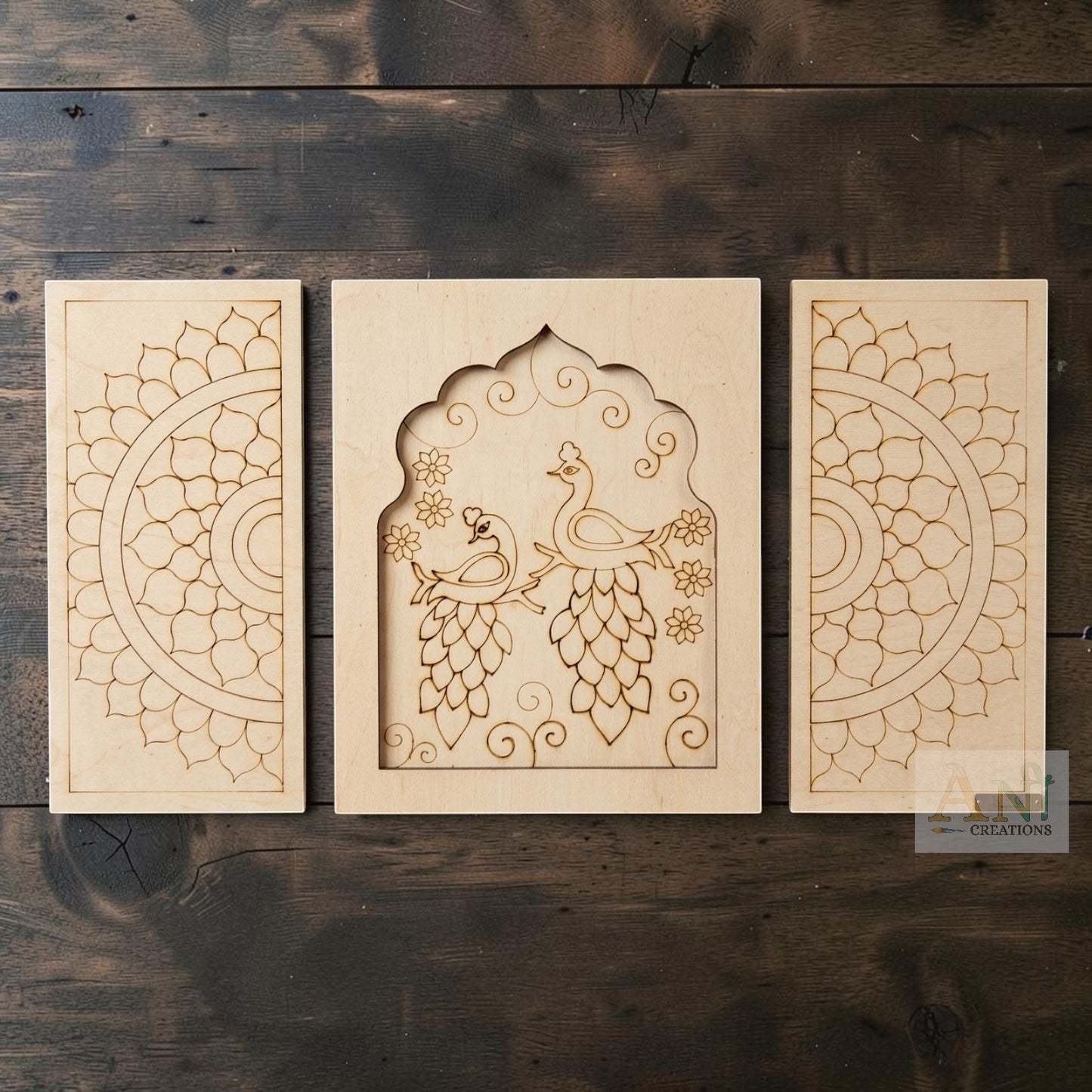 MDF Premarked Jharokha With  Panels Designs 1