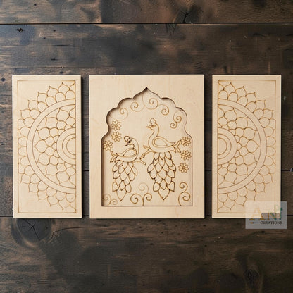 MDF Premarked Jharokha With  Panels Designs 1