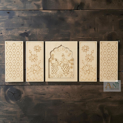 MDF Premarked Jharokha With  Panels Designs 6