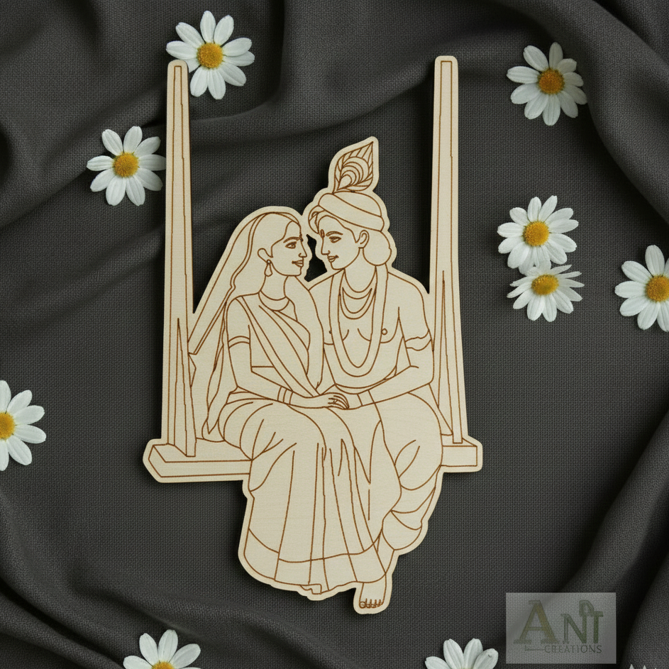 Radha krishna 9 MDF Cutout