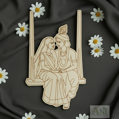 Radha krishna 9 MDF Cutout