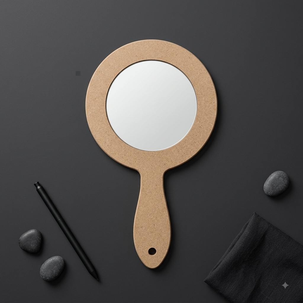 Hand Mirror MDF Cutout 5