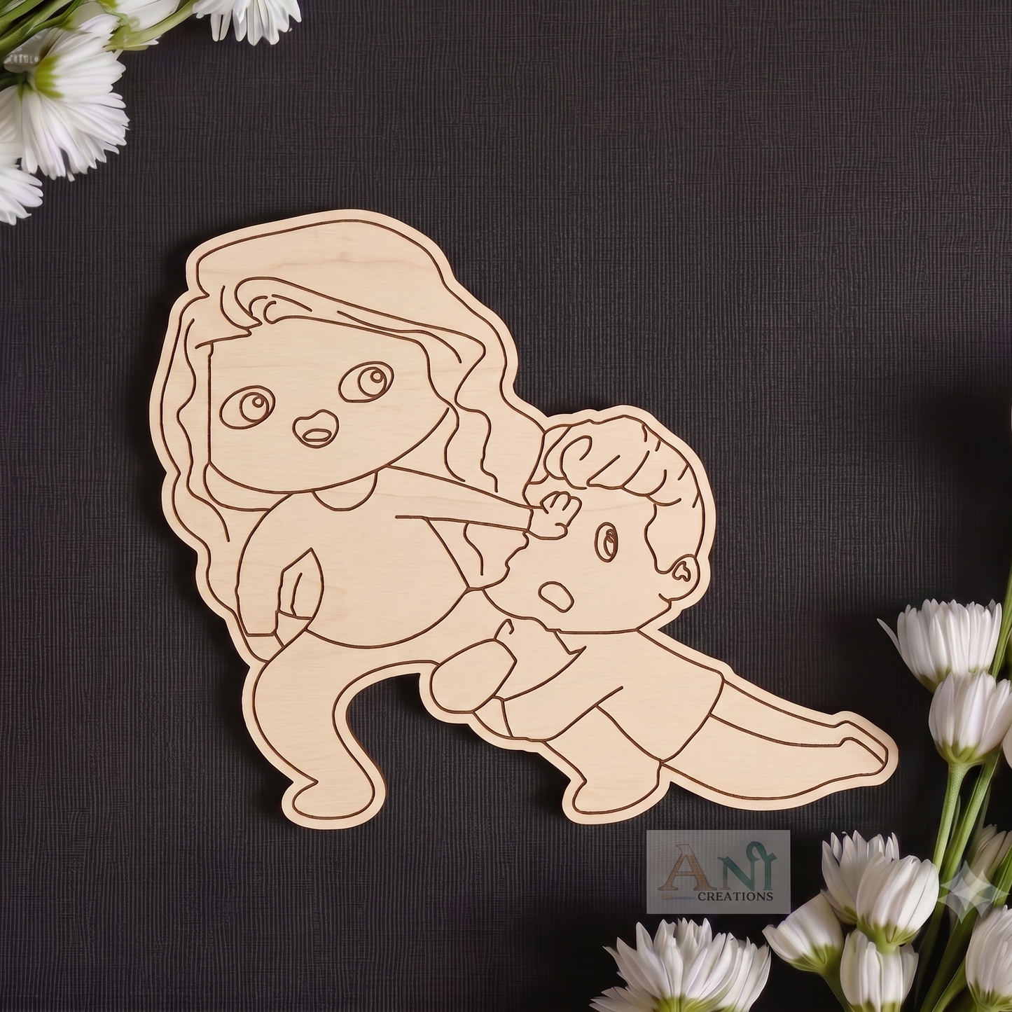 Brother and Sister 6 MDF Cutout