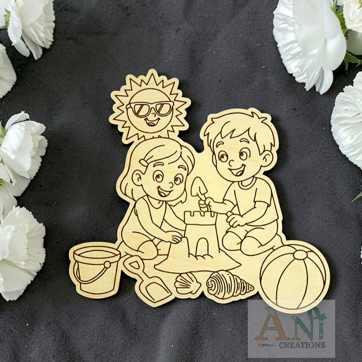 Kids Playing 4  MDF Cutout