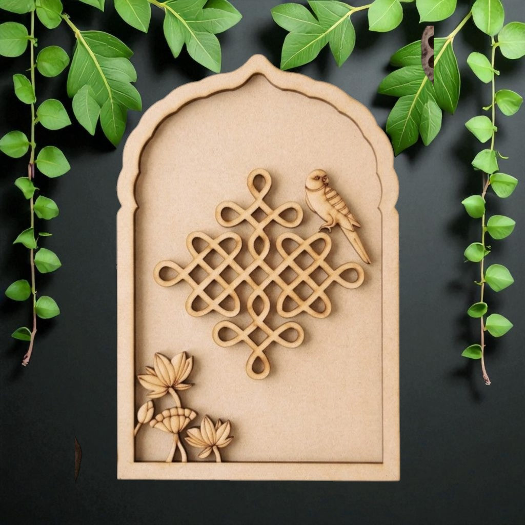 MDF Double Layer kolam Jharokha 23