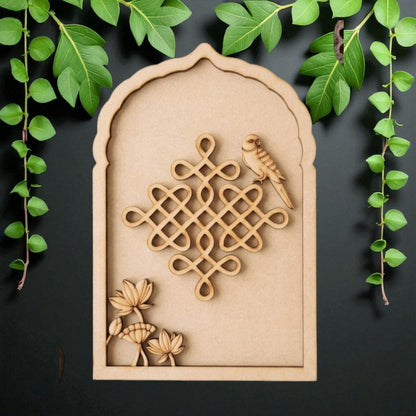 MDF Double Layer kolam Jharokha 23