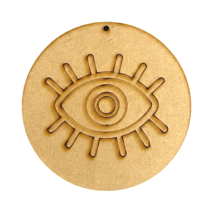 Evil eye premarked With 1 Hole Cutout MDF Design