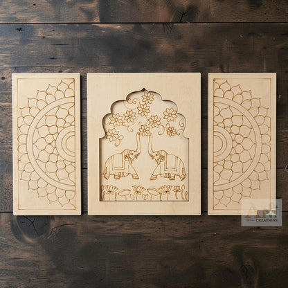 MDF Premarked Jharokha With  Panels Designs 2
