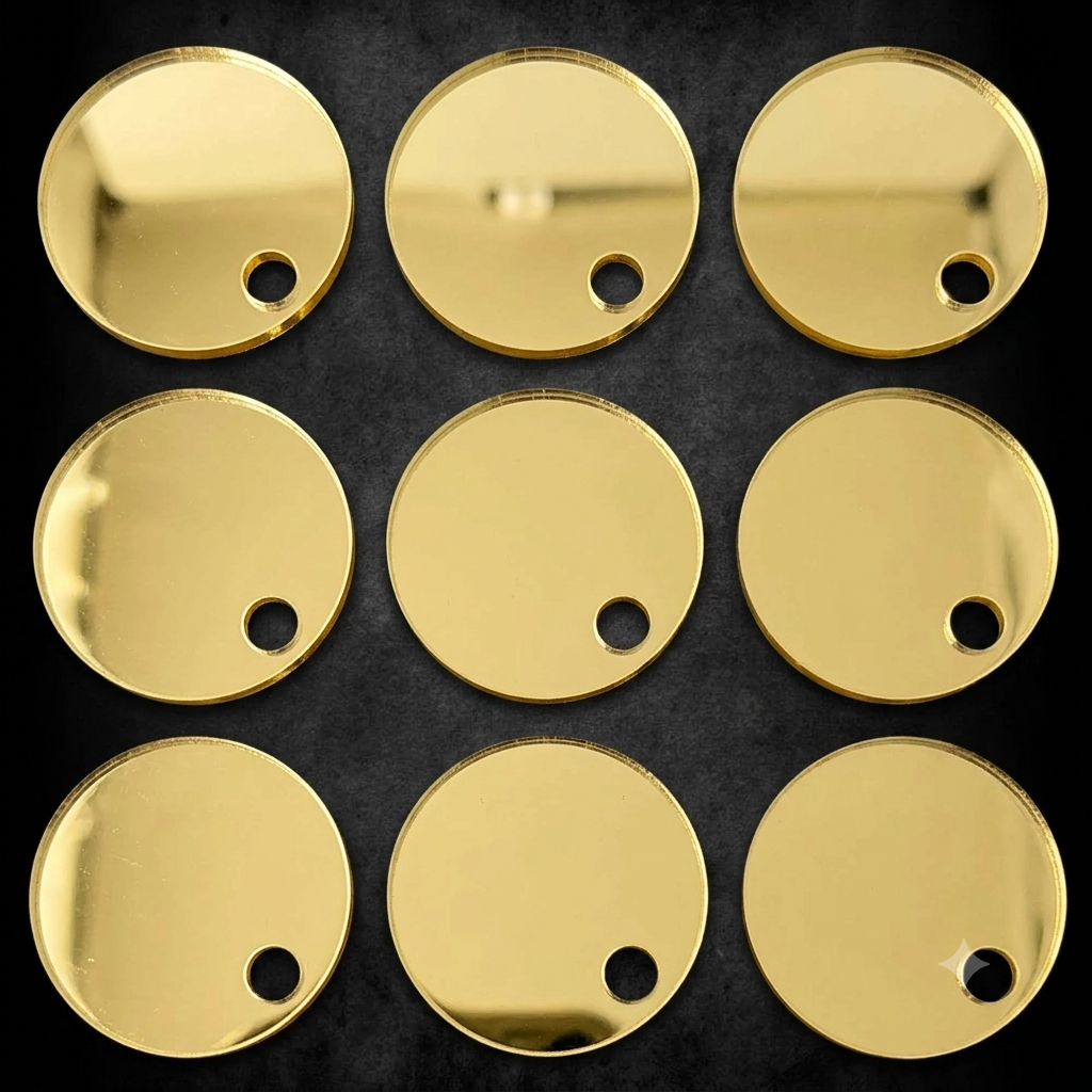 Plain Golden Acrylic tag