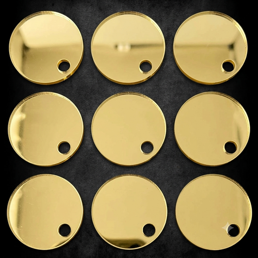 Plain Golden Acrylic tag