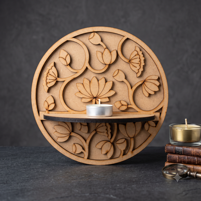 Pichwai Lotus Round T light holder