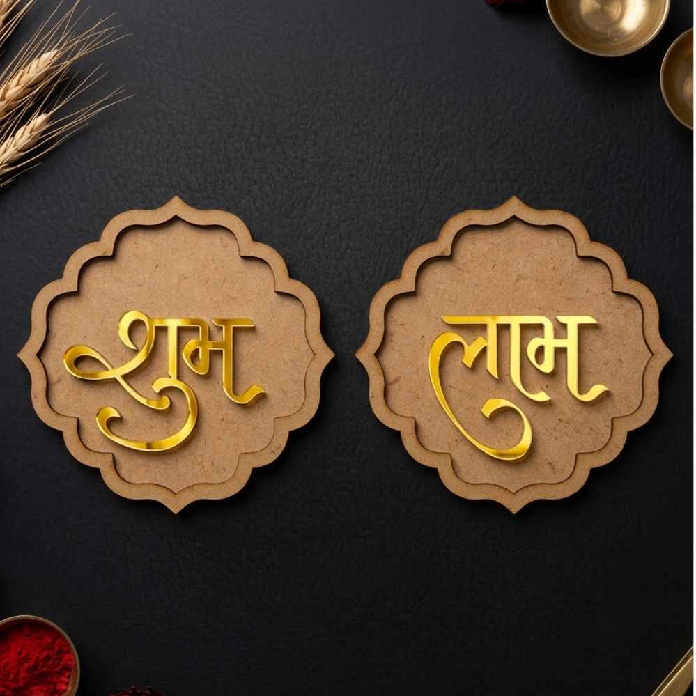 curved panel double layer Shubh Labh MDF acrylic Design 35