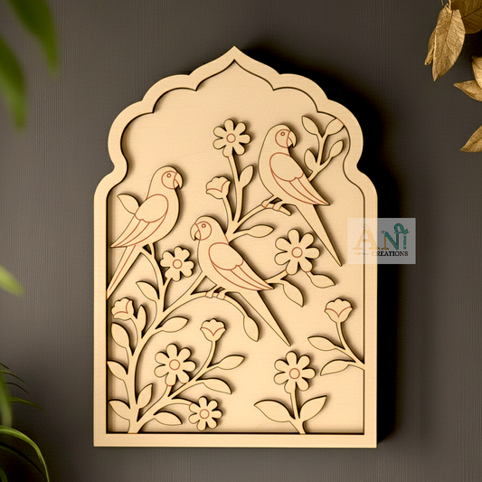 MDF Double Layer birds Jharokha 16