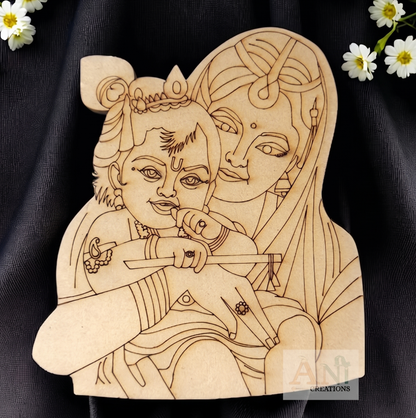 Krishna Yashoda MDF cutout 2