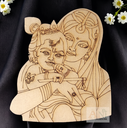 Krishna Yashoda MDF cutout 2