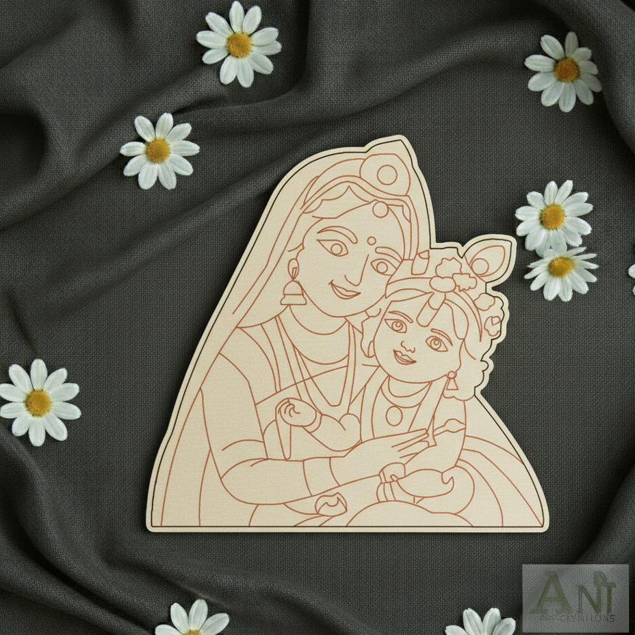 Yashoda Krishna 4 MDF Cutout
