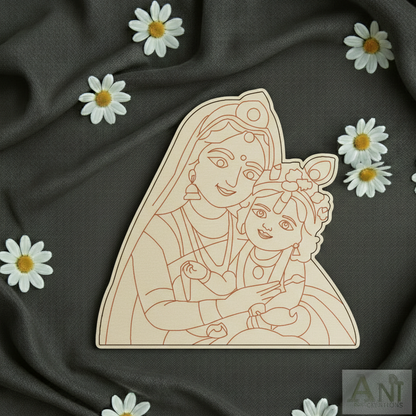 Yashoda Krishna 4 MDF Cutout