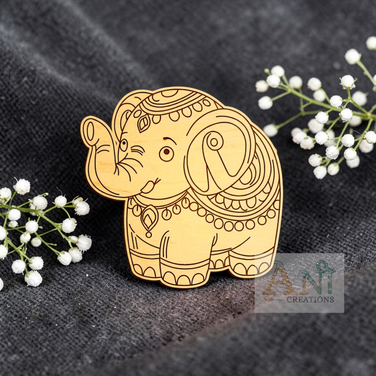 Cartoon elephant 6 MDF Cutout
