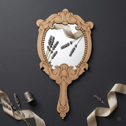 Rajwadi Hand Mirror MDF Cutout 2