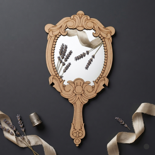 Rajwadi Hand Mirror MDF Cutout 2