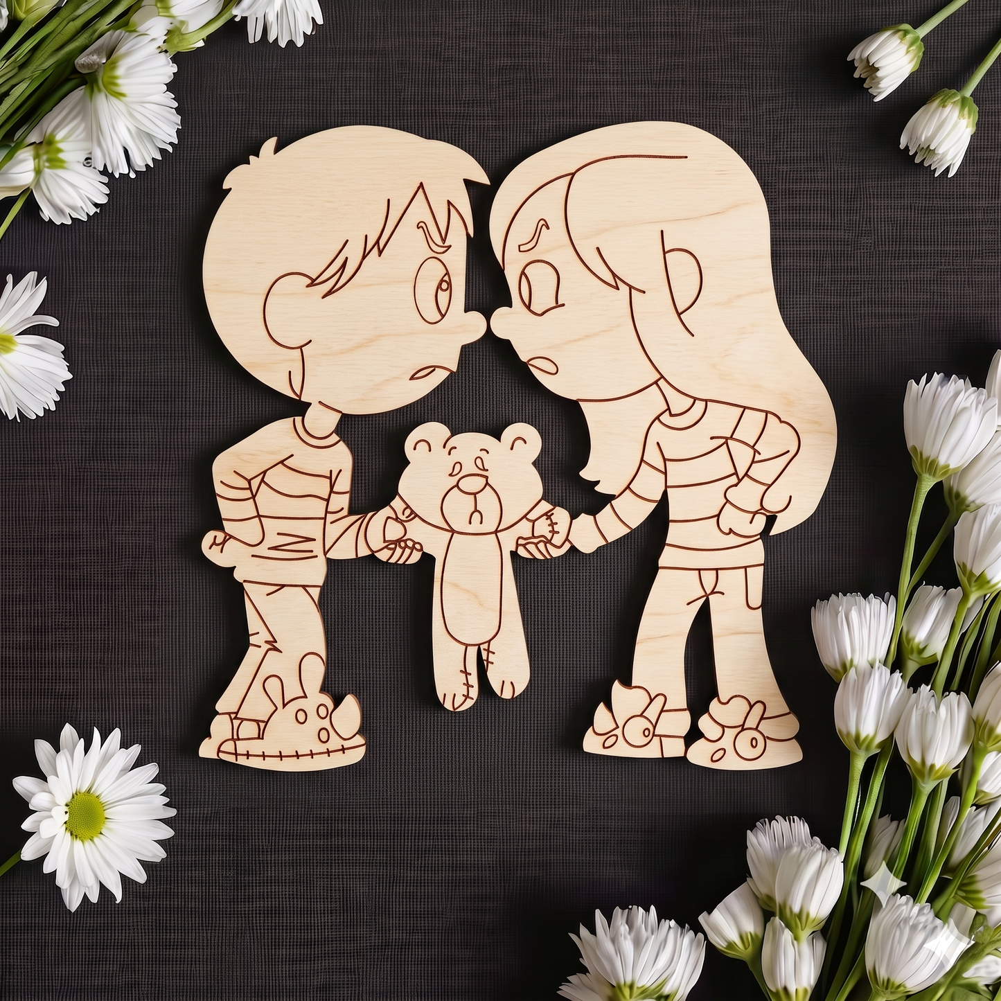 Brother and Sister 3 MDF Cutout