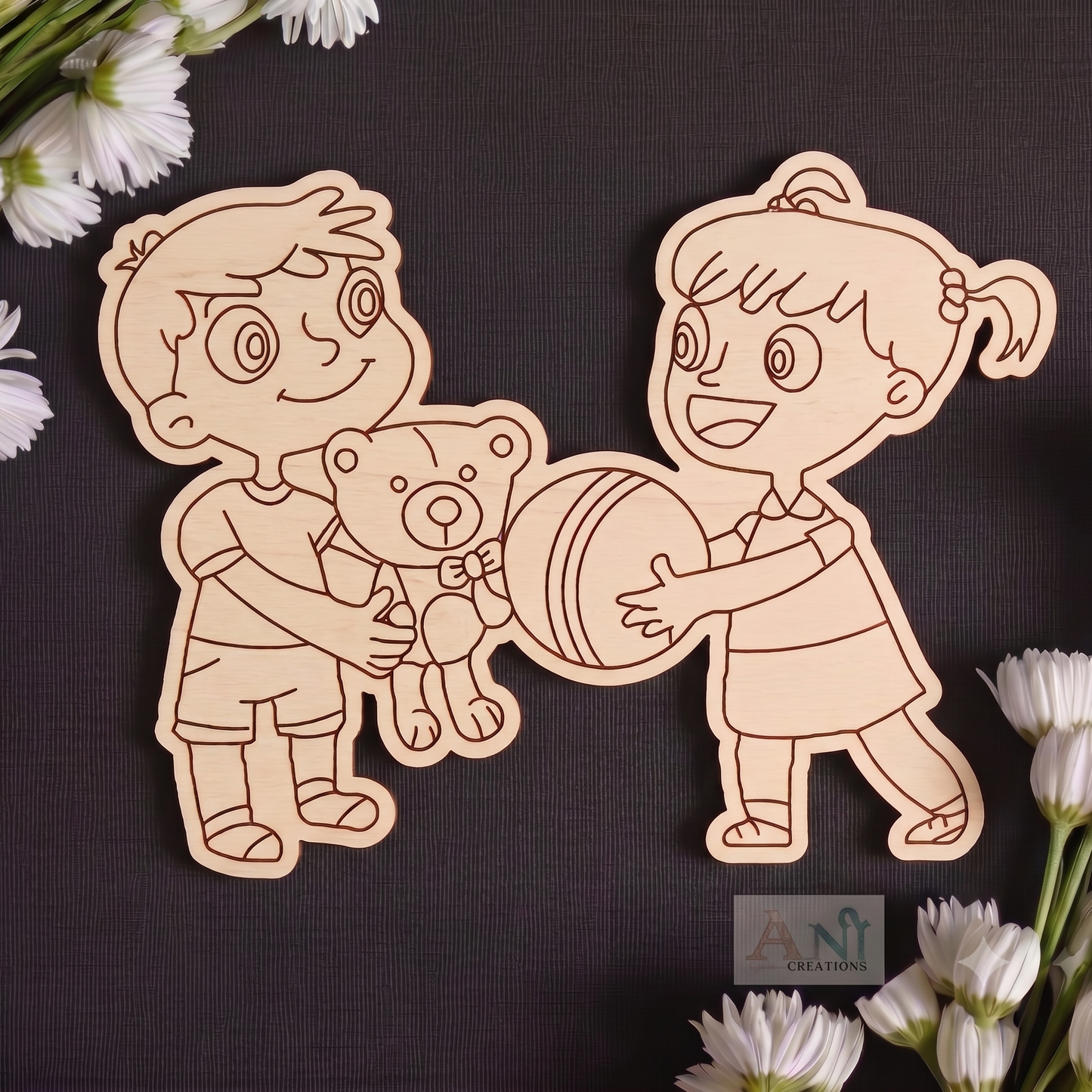 Brother and Sister 7 MDF Cutout