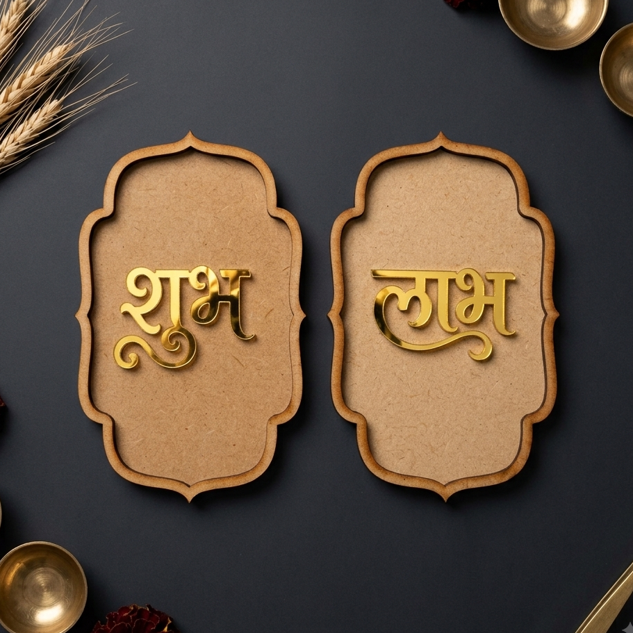 curved panel double layer Shubh Labh MDF acrylic Design 33