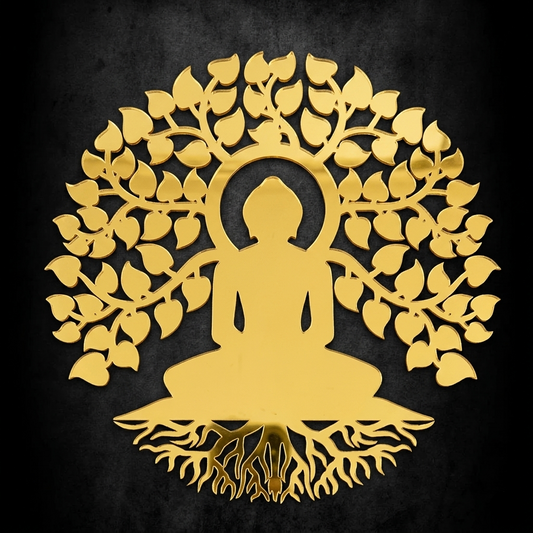 Bhagwan with tree acrylic cutout