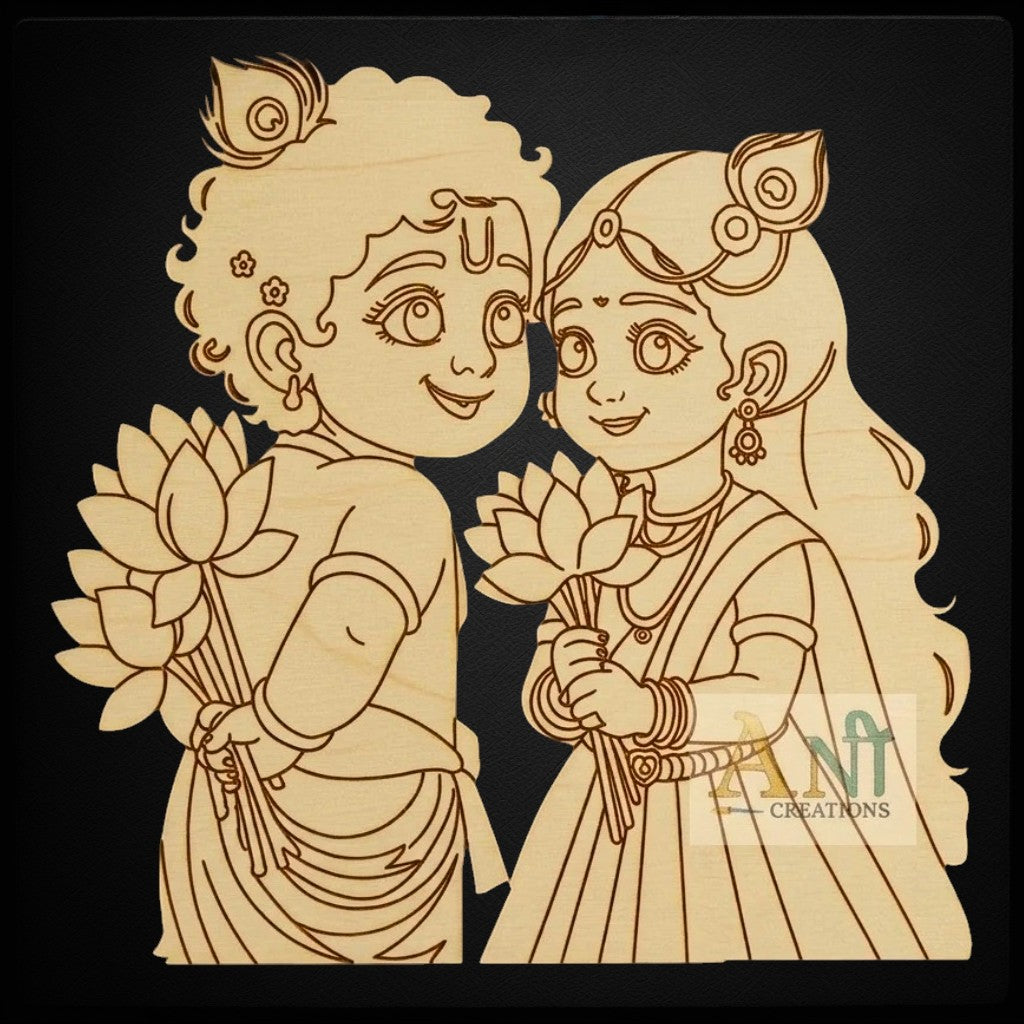 Radha krishna 13 MDF Cutout