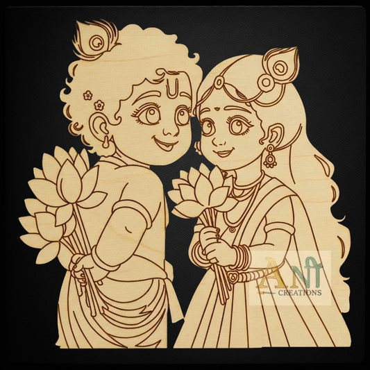 Radha krishna 13 MDF Cutout